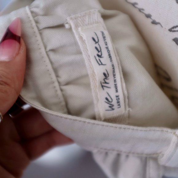 Free People We the Free Palm Desert denim cropped tank top size L - Picture 5 of 5